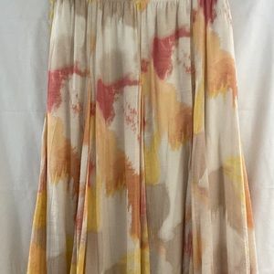 Lined tie dyed skirt